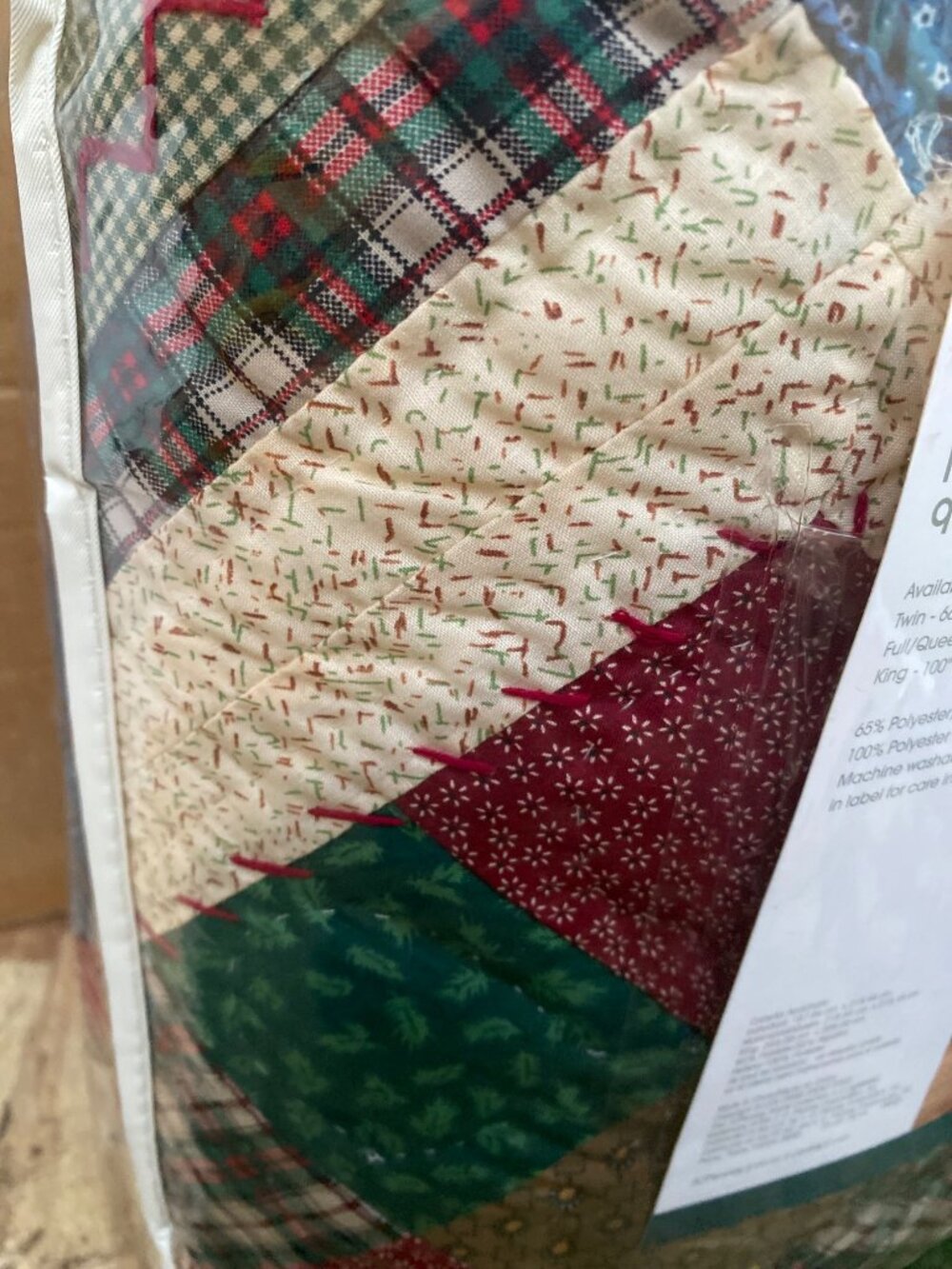 2003 JCPenney Santa's Helpers Christmas Patchwork Quilt Full Queen NEW - Picture 7 of 9